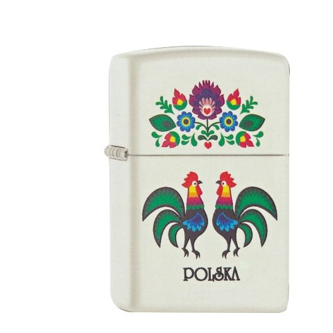 Zippo Weiß matt Folk Rooster