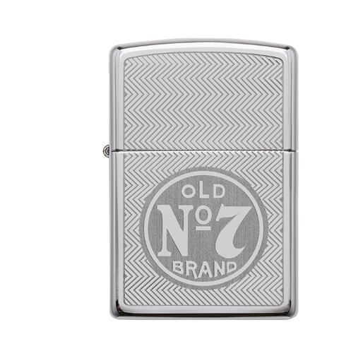 Zippo Chrom poliert Jack Daniel's Old No. 7