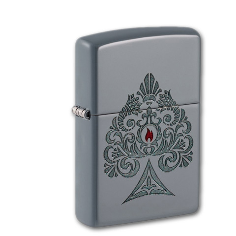 Zippo Flat Grey Zippo Ace Design