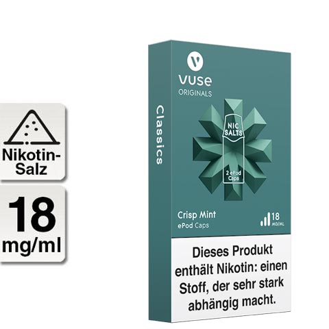 Vuse ePod Caps Nikotinsalz Crisp Mint 18mg Nikotin