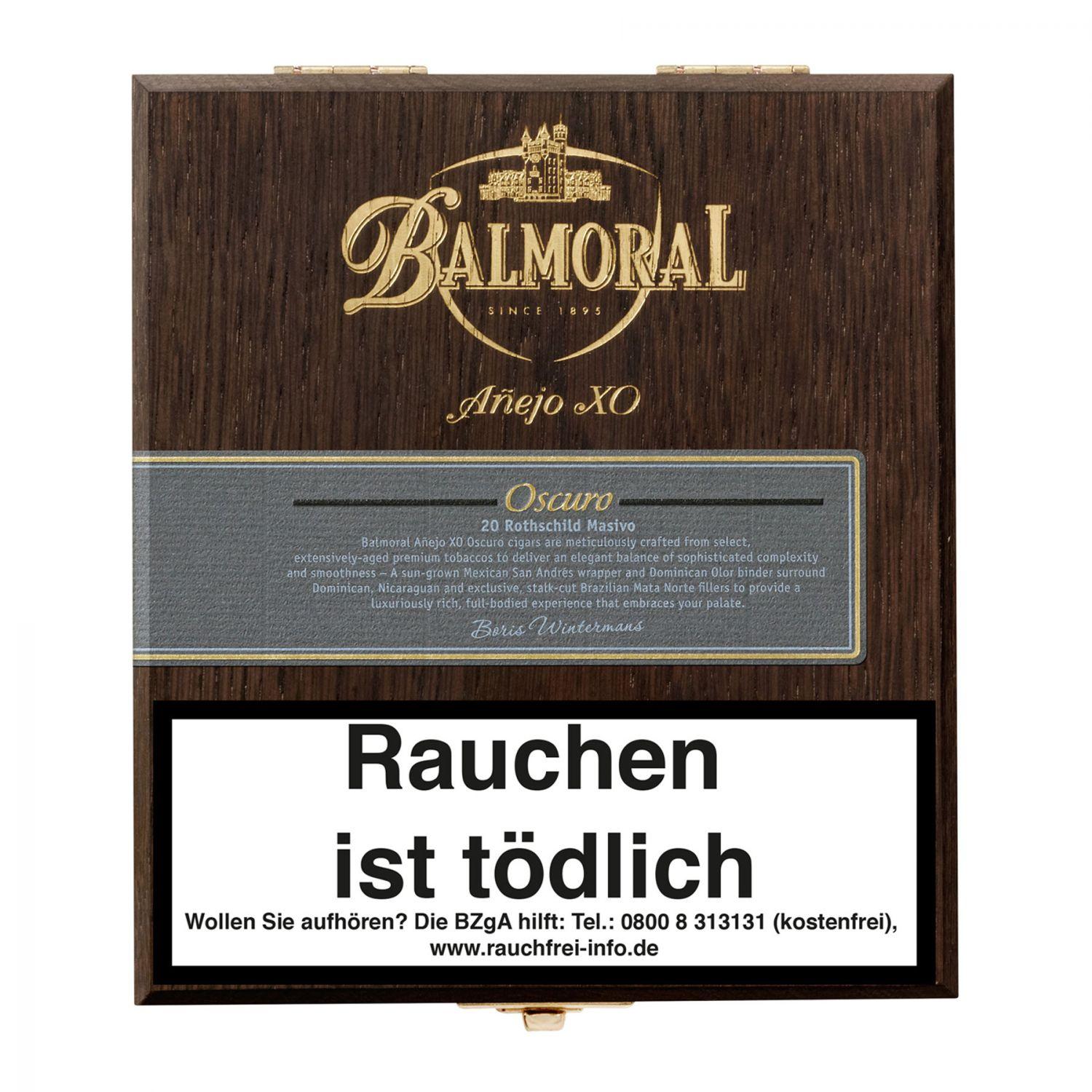 Balmoral »Añejo XO Oscuro« Rothschild Masivo 20er Kiste