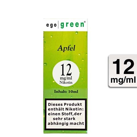 Ego Green E-Liquid Apfel 12mg Nikotin