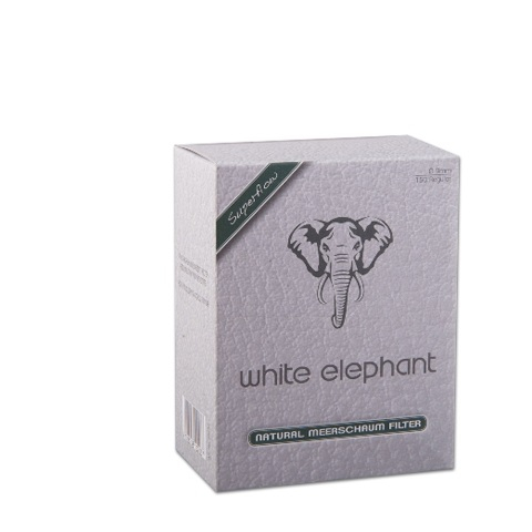 Pfeifenfilter White Elephant Superflow Natural Meerschaum Filter Ø 9mm, 150er