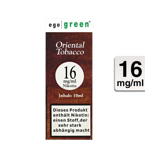 Ego Green E-Liquid Oriental Tobacco 16mg Nikotin