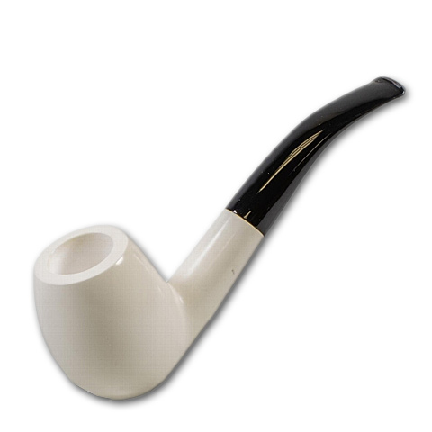 Meerschaumpfeife Block Bent Large glatt