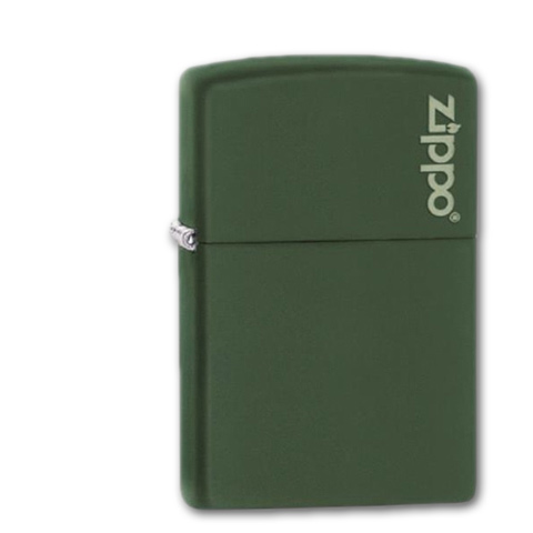 Zippo Grün matt Zippo Logo