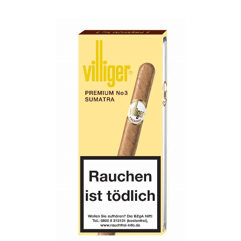 Villiger Premium No. 3 Sumatra, 5er Schachtel