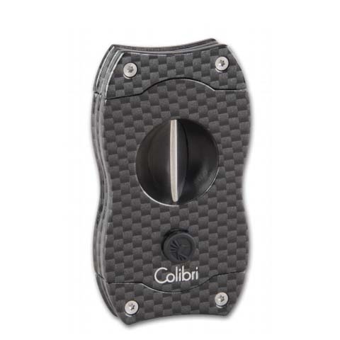 Zigarrencutter Colibri V-Cut Schwarz/Carbon-Look - Ø 23mm