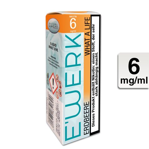 E'Werk E-Liquid What a Life [Erdbeere] 6mg Nikotin