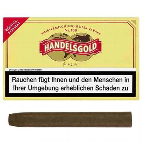 Handelsgold Königsformat 100 K Zigarillos, 10er Schachtel