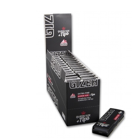 Gizeh Black Queen Size Zigarettenpapier + Tips