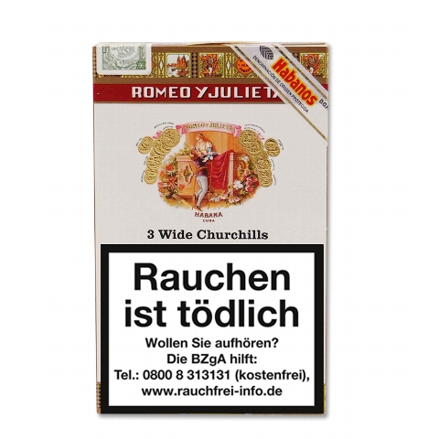 Romeo y Julieta Wide Churchills Tubos, 3er