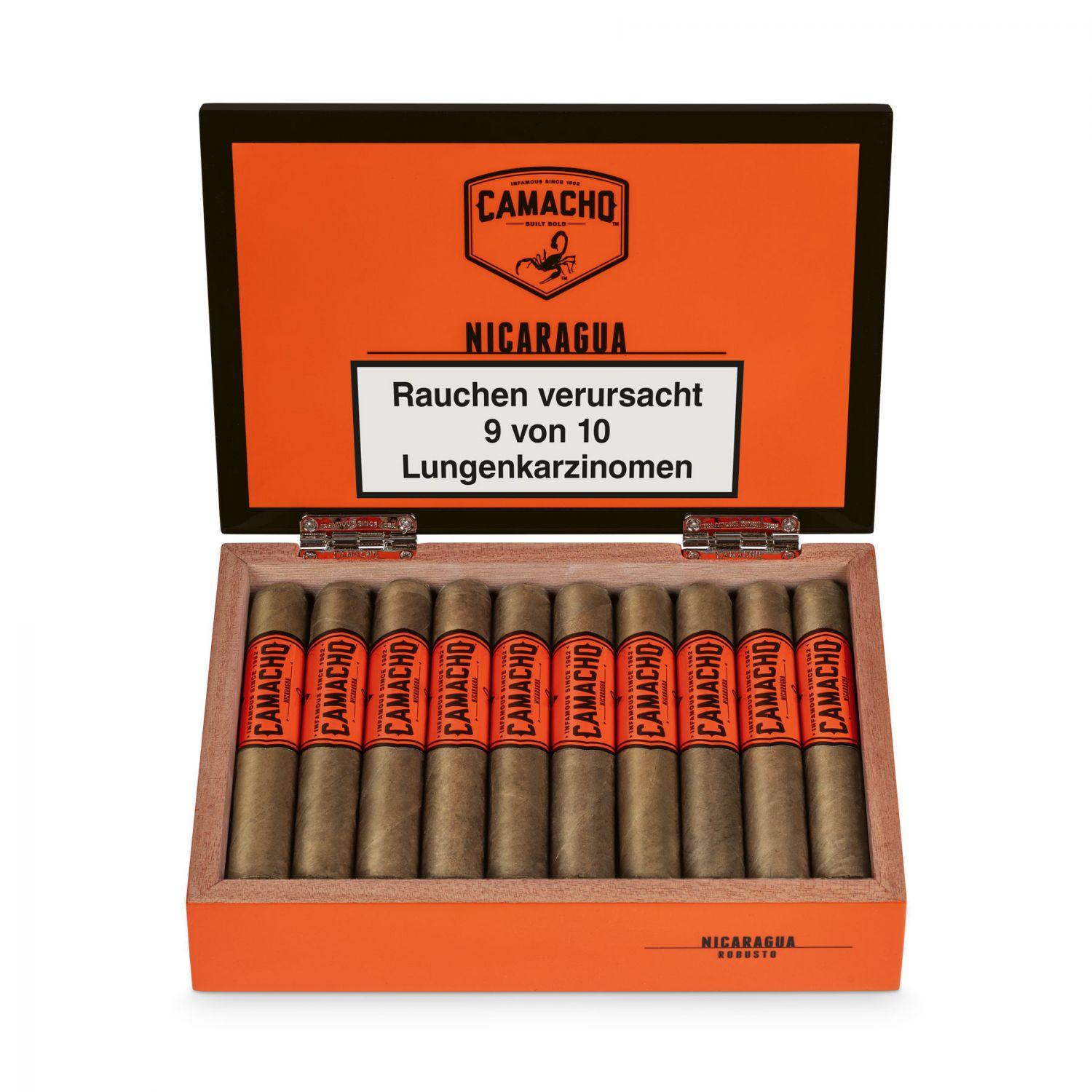 Camacho »Nicaragua« Robusto, 20er Kiste