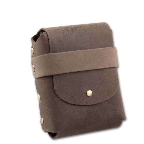 Zigaretten-Etui Leder in braun mit Gürtelschlaufe, 25er