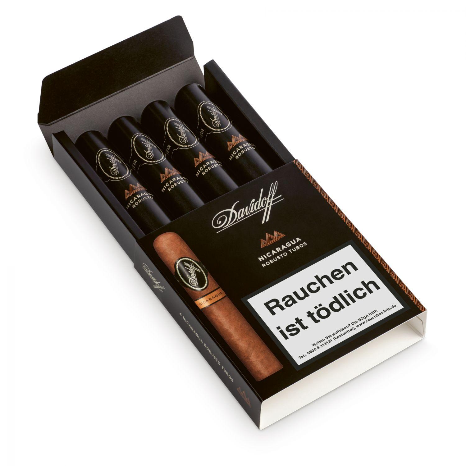 Davidoff »Nicaragua« Robustos Tubos, 4er Schachtel