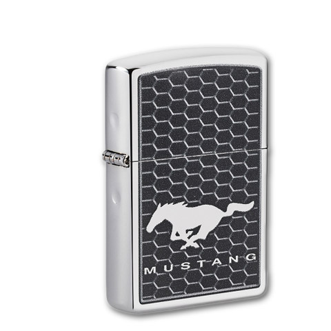 Zippo Chrom poliert Ford Mustang Logo