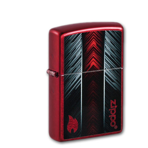 Zippo Candy Apple Red and Gray Zippo