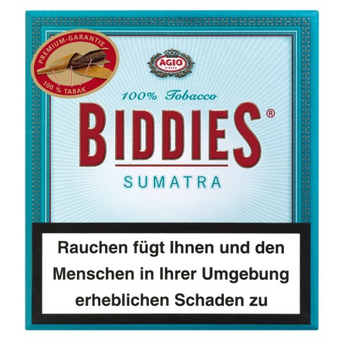 Agio Biddies Sumatra Zigarillos, 20er Schachtel