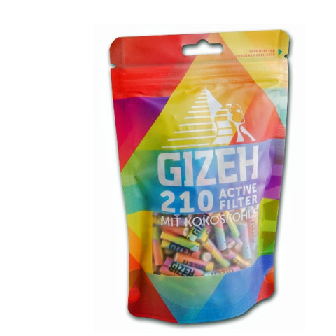 Gizeh Slim Filter Aktivkohle Rainbow