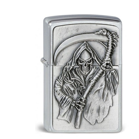 Zippo Chrom gebürstet Reapers Curse Emblem