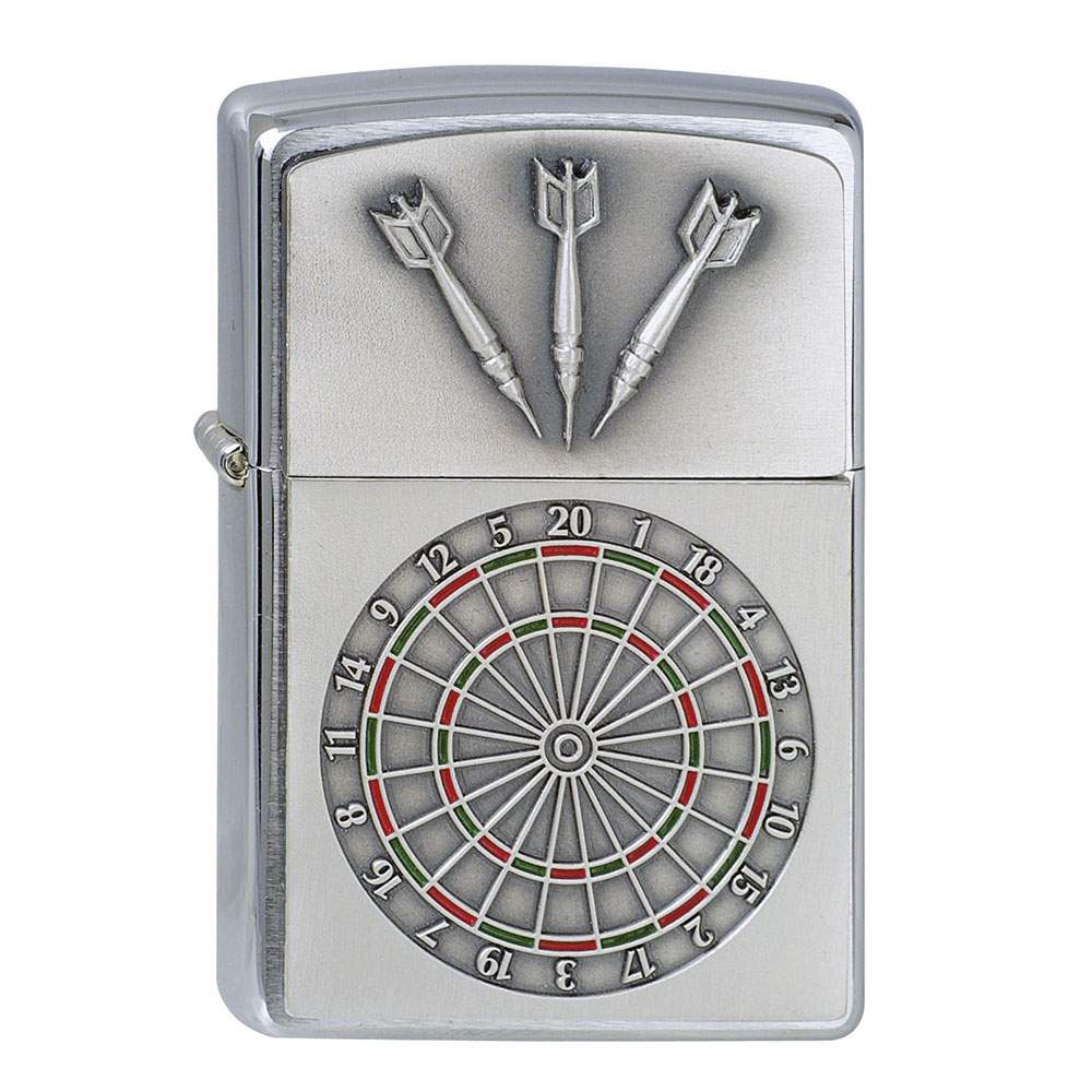 Zippo Chrom gebürstet Dartboard