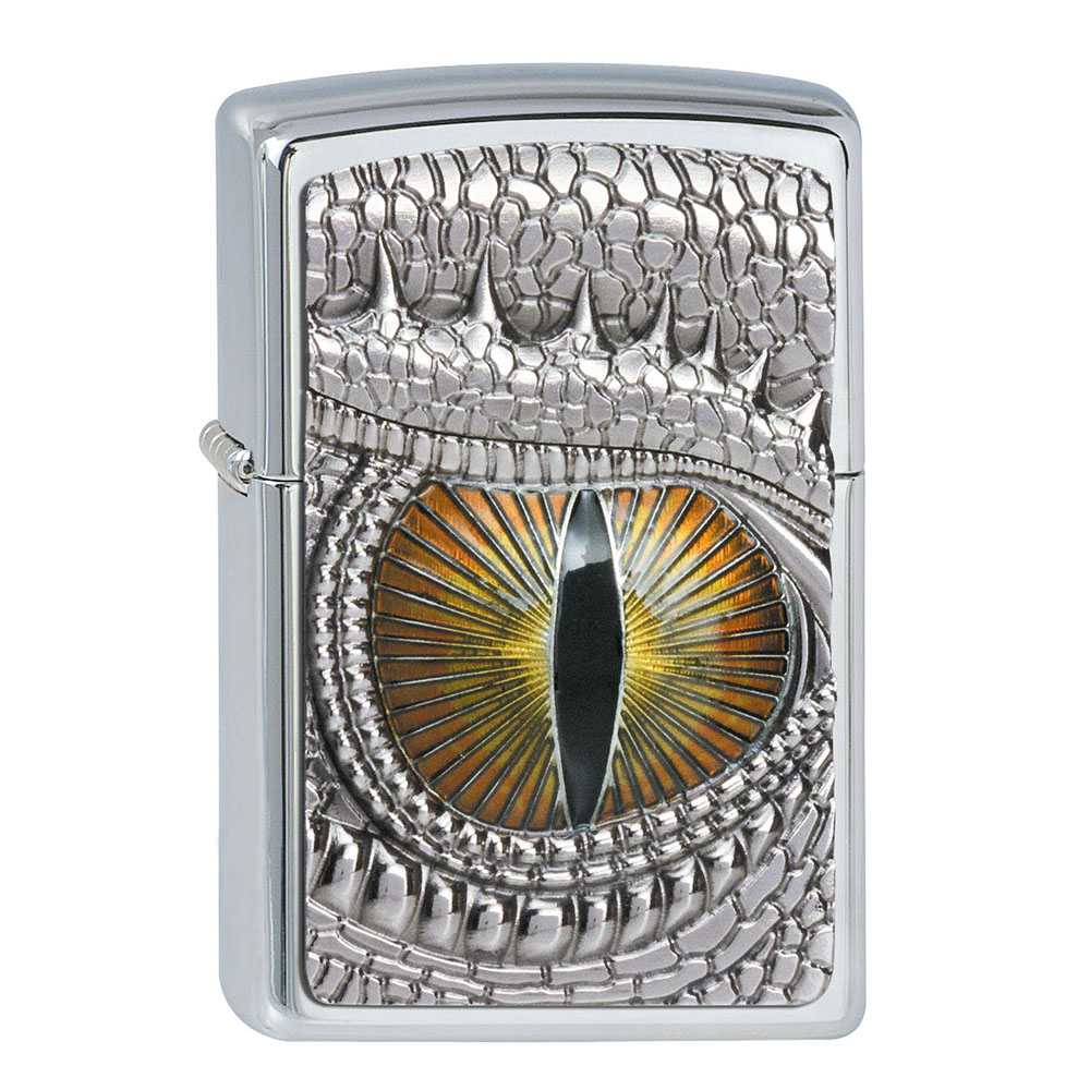 Zippo Chrom poliert Dragon Eye Emblem