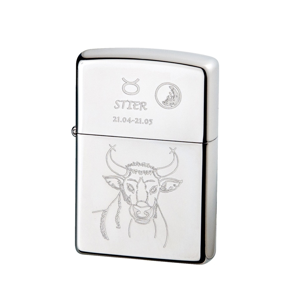 Zippo Chrom poliert Stier