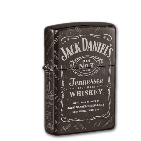 Zippo Black Ice Jack Daniel’s Logo & Portrait