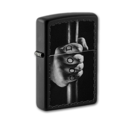 Zippo Schwarz matt Good Evil