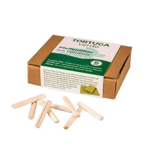 »Tortuga verde« Balsaholz-Filter 6mm, 1x68 Box