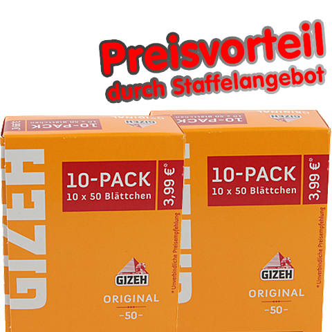 Gizeh Gelb 10er Pack