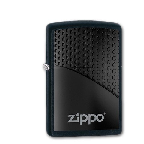 Zippo Schwarz matt Black Hexagon