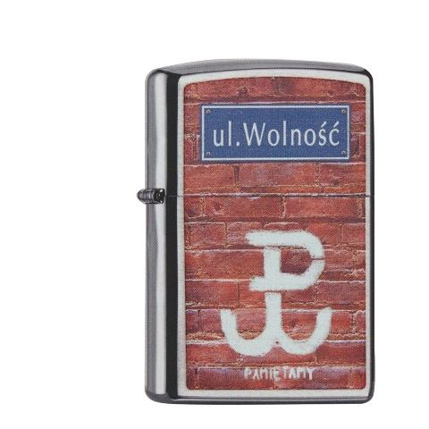 Zippo Chrom gebürstet Ulica Wolnosc Sign