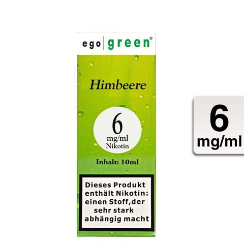 Ego Green E-Liquid Himbeere 6mg Nikotin