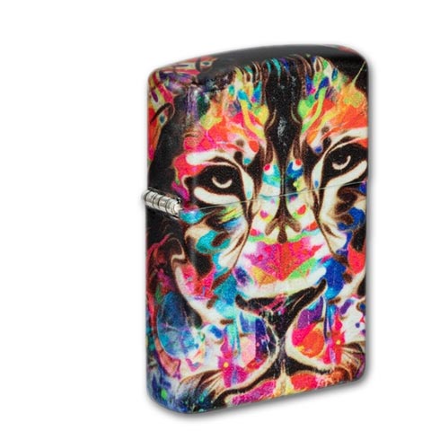 Zippo Multi Color Lion Design