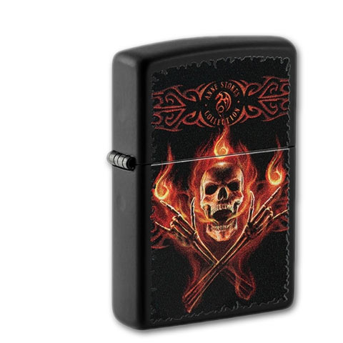 Zippo Schwarz matt Anne Stokes