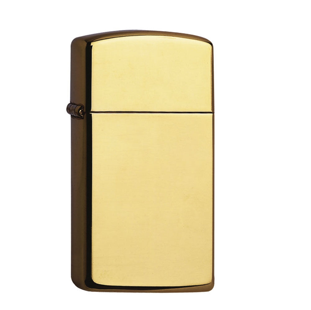 Zippo Slim Messing poliert