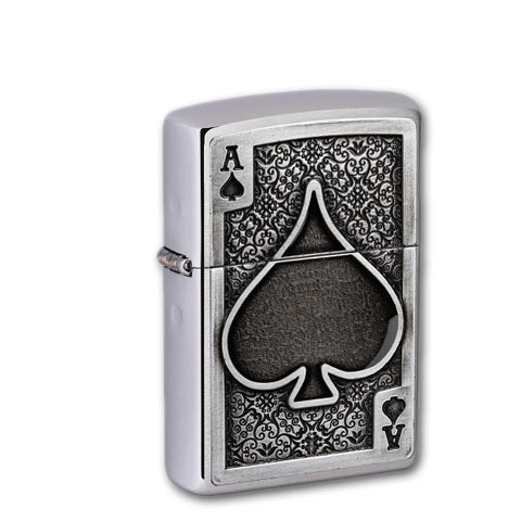 Zippo Chrom gebürstet Ace of Spades