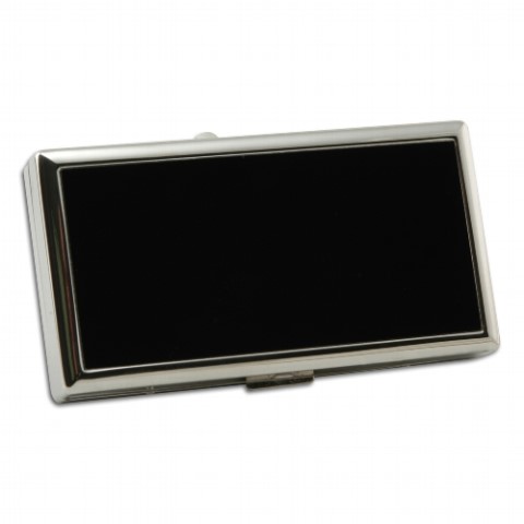 Zigaretten-Etui Pearl Metall in schwarz-silber für 100mm Format, 12er