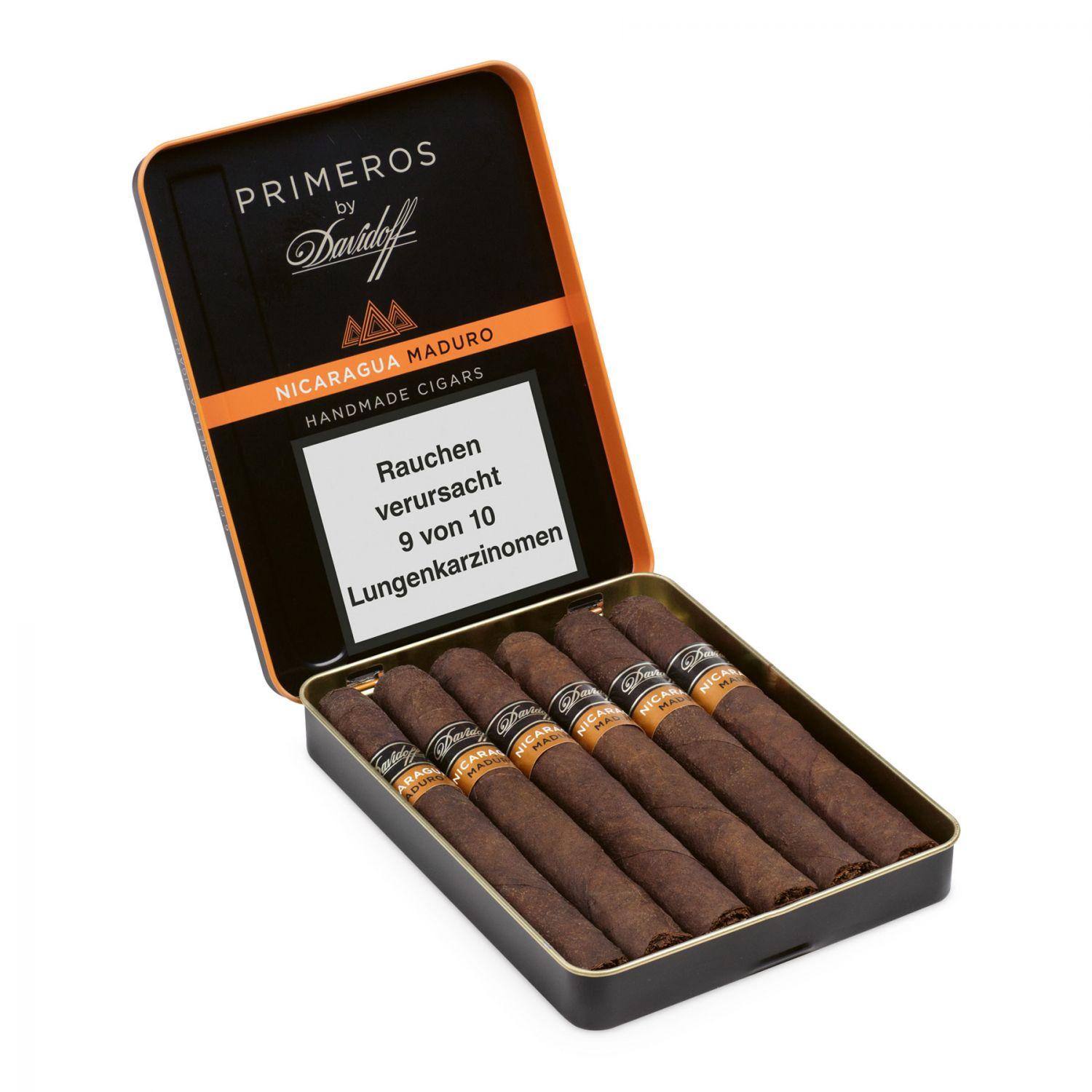 Davidoff »Primeros Nicaragua Maduro« Petit Panatelas 6er Schachtel