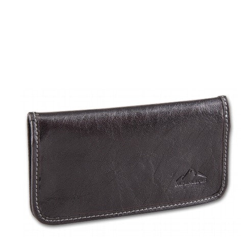 Feinschnitt-Tasche Alpenleder Leder ebenholz, 16 x 9 cm