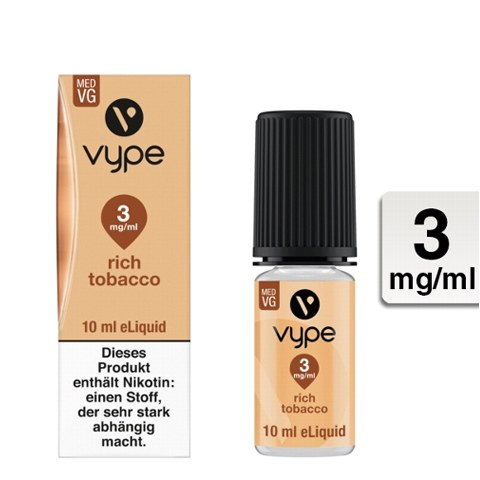 Vype E-Liquid Bottle Rich Tobacco 3mg Nikotin