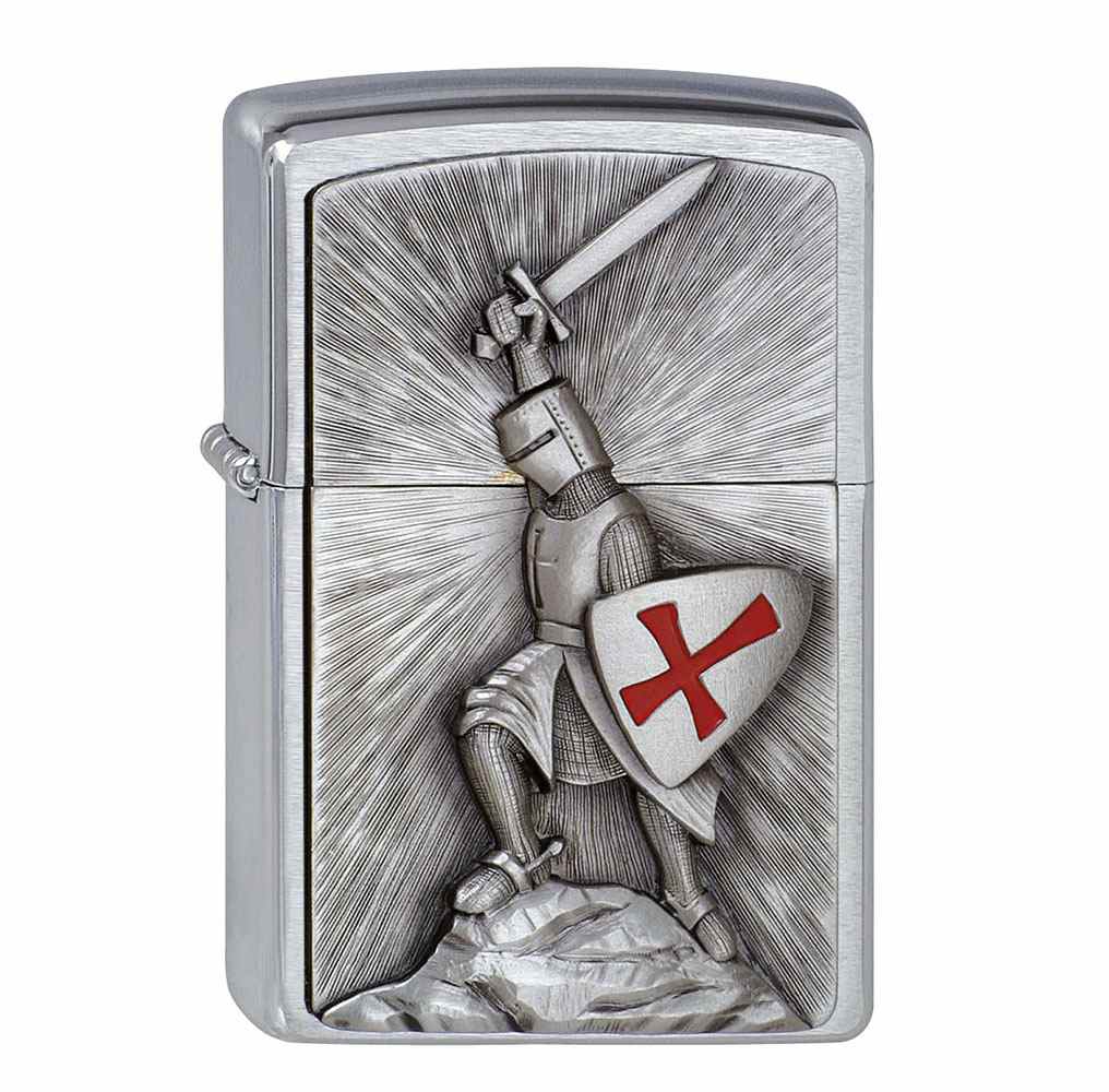 Zippo Chrom gebürstet Templer Victory