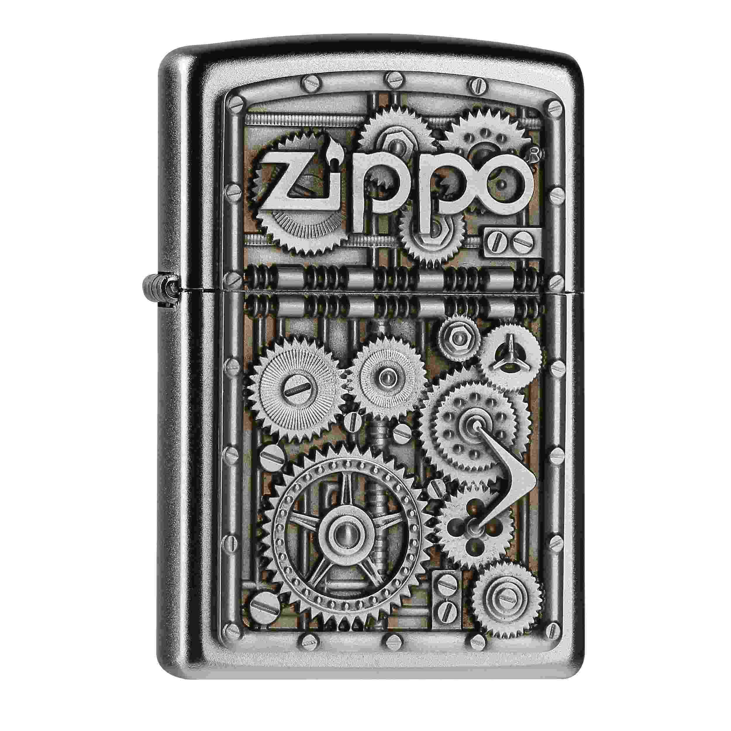 Zippo Chrom satiniert Gear Wheels