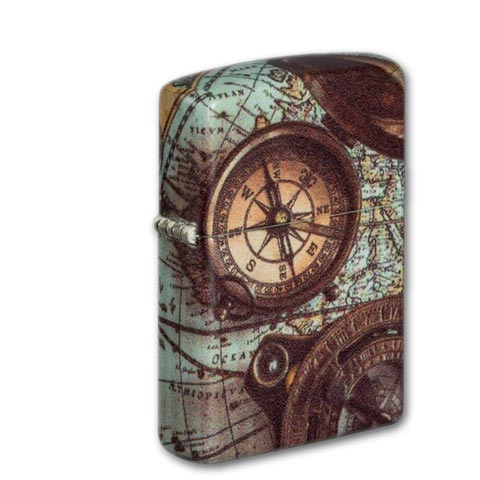 Zippo Multi Color Compass Design