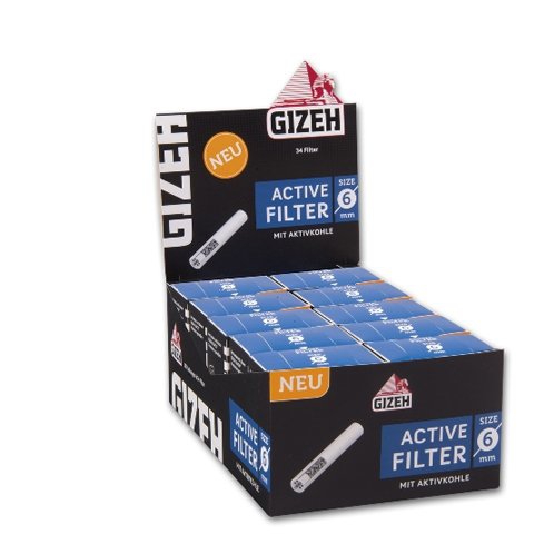 Gizeh Black Active Filter mit Aktivkohle