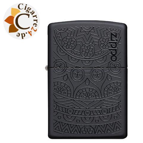 Zippo Schwarz matt Tone on Tone Design