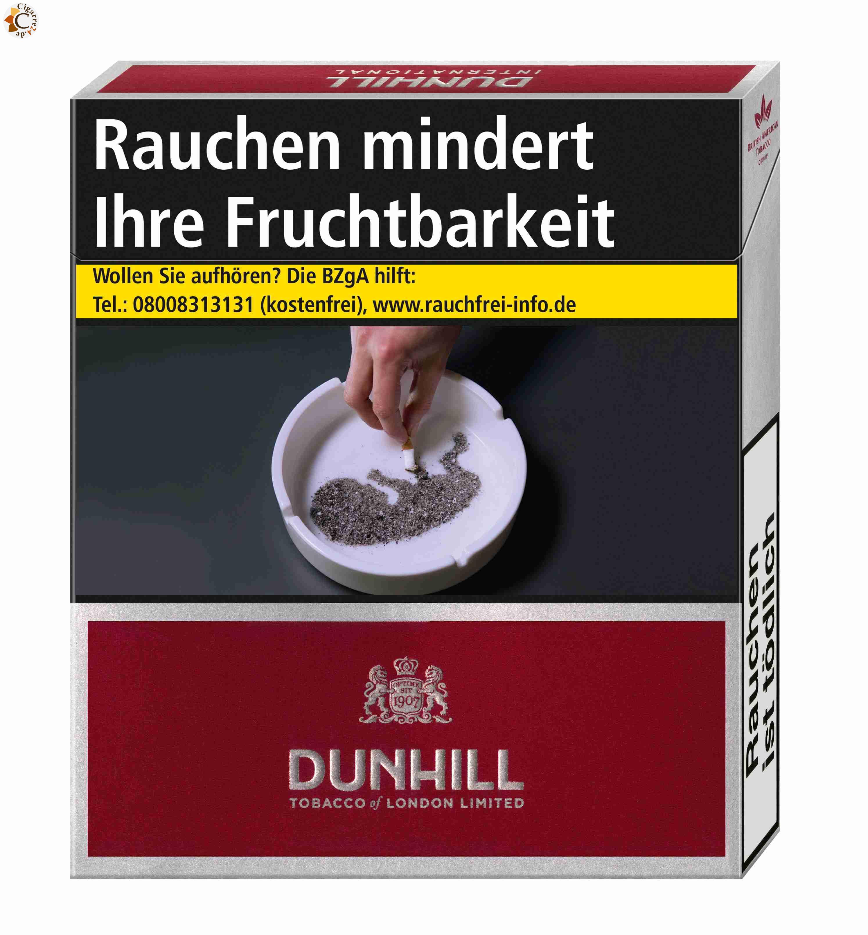 Dunhill International Red 11,00 € Zigaretten Dunhill Zigaretten D