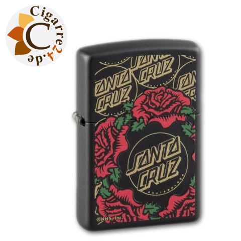 Zippo Schwarz matt Santa Cruz