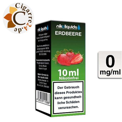 Nikoliquids E-Liquid Erdbeere ohne Nikotin - 50PG-50VG